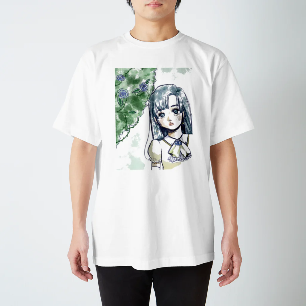 underBOZE.comの青薔薇と少女 スタンダードTシャツ