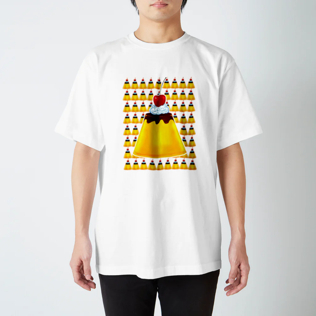 ✨🌈✨ユラクラカン🇯🇵 ✨🌈✨の🌟🍮🌟ハッピープリンワールド🌟🍮🌟 スタンダードTシャツ