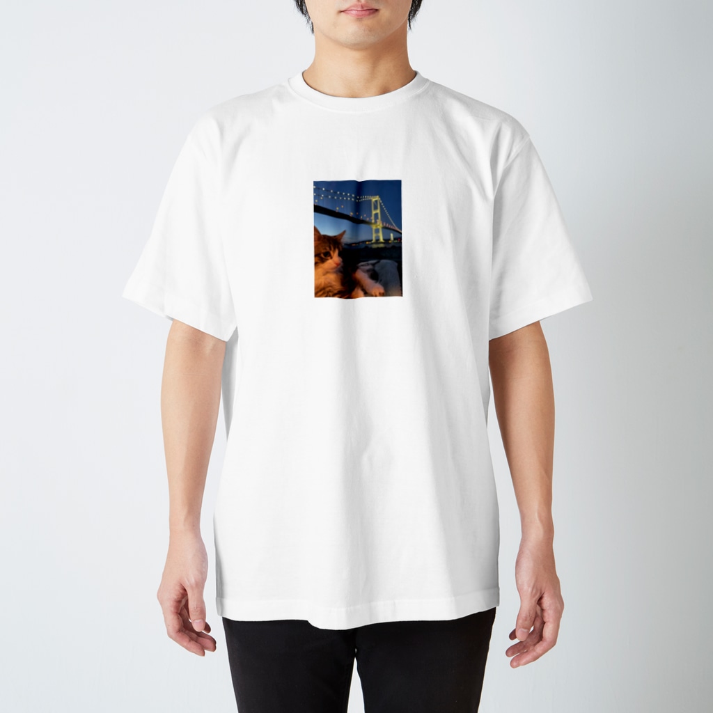 たびねこ蜜柑のたびねこ蜜柑・白鳥大橋 Regular Fit T-Shirt
