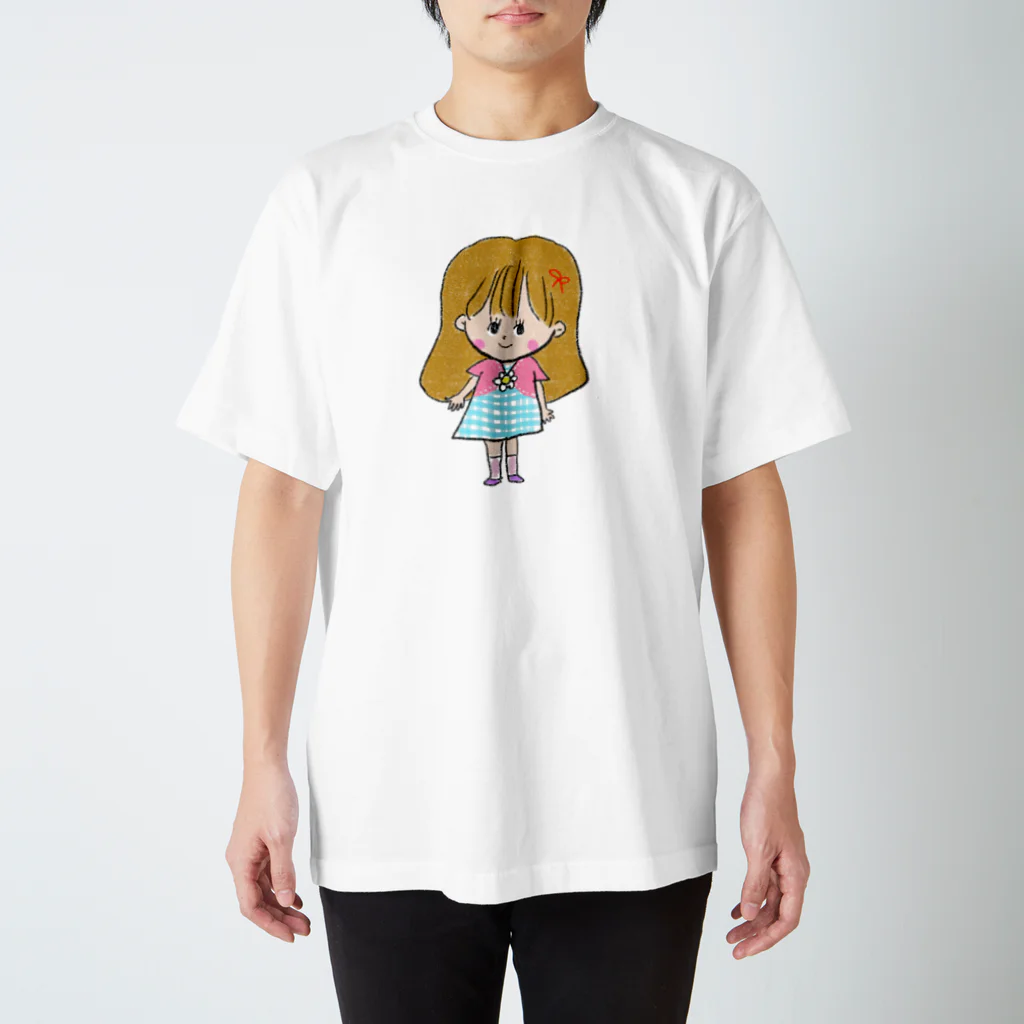 幸せメロディでぴょんぴょんぴょーん💗のレトロガール☺️🌺 スタンダードTシャツ