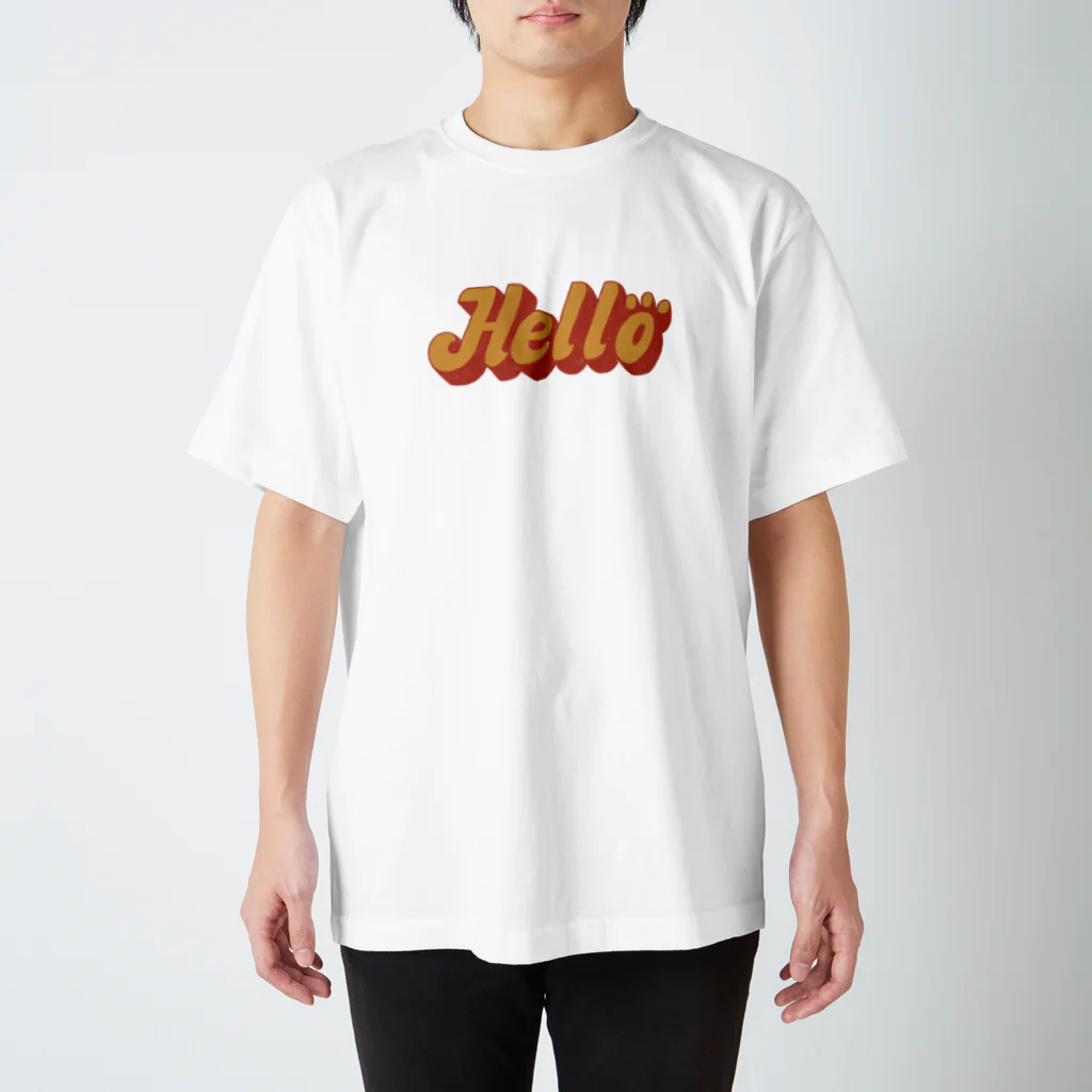 コノデザインのCat says hello Regular Fit T-Shirt