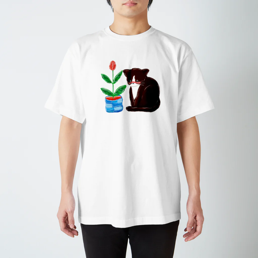 hiiro84のねこの花 Regular Fit T-Shirt