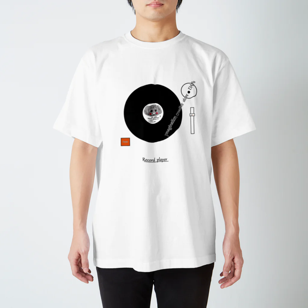 空想.想像や　だぷす。のカヲルさんレコード スタンダードTシャツ