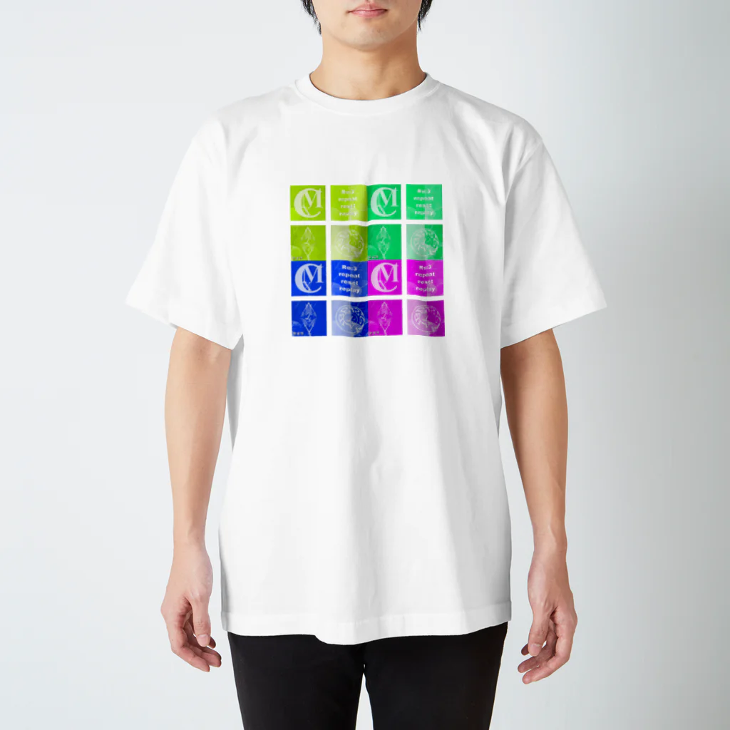 Re:3(リースリー)repeat_reset_replayのカラフルブーゲンビリア スタンダードTシャツ