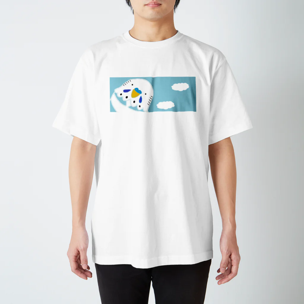 akink(ｱｷﾝｺ)のセキセイインコと空 Regular Fit T-Shirt