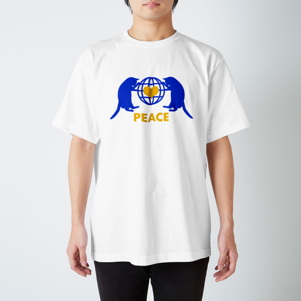 保護猫支援ショップ・パール女将のお宿のpeace  Regular Fit T-Shirt
