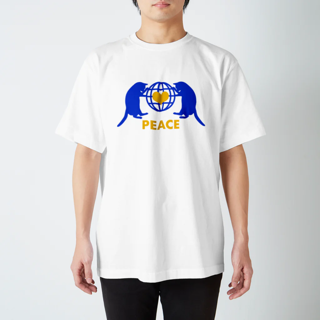 保護猫支援ショップ・パール女将のお宿のpeace  スタンダードTシャツ