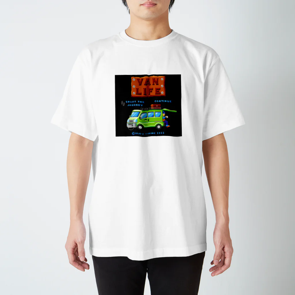 スロータイプ書店 Slowtype BooksのVAN LIFE バンライフ 257-1 スタンダードTシャツ