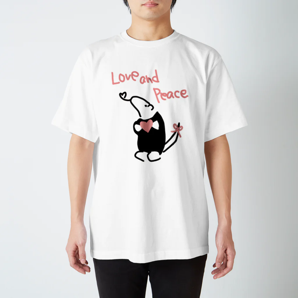 ミナミコアリクイ【のの】のLove and Peace スタンダードTシャツ