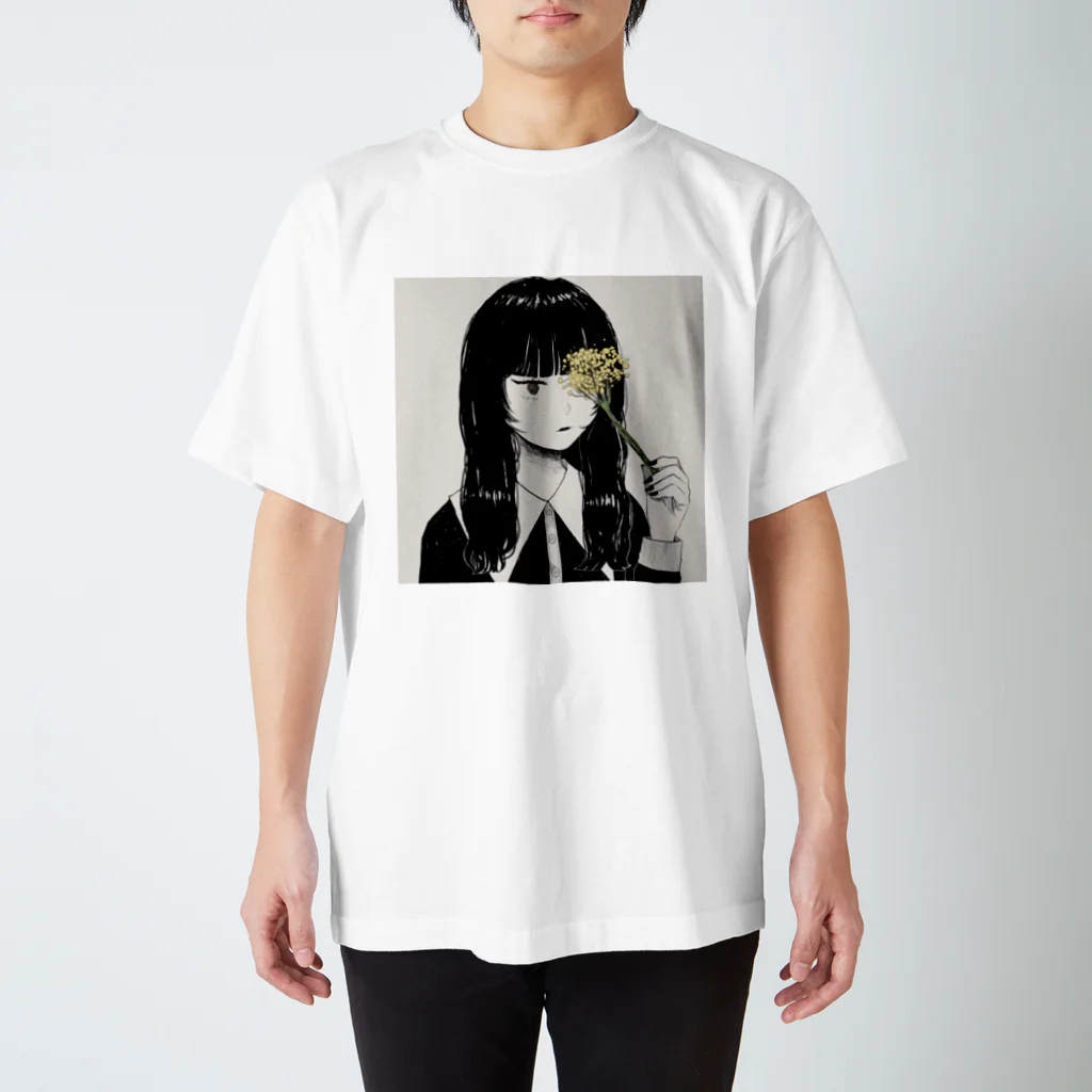 465のカスミソウの女の子 スタンダードTシャツ