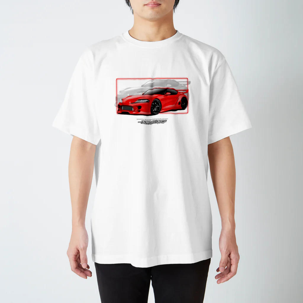 SencistWorks-ｾﾝｼｽﾄﾜｧｸｽ-の車高短スポコンTシャツ スタンダードTシャツ