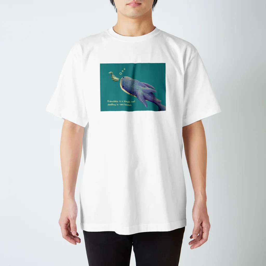 ari designのジンベイザメとコバンザメ スタンダードTシャツ