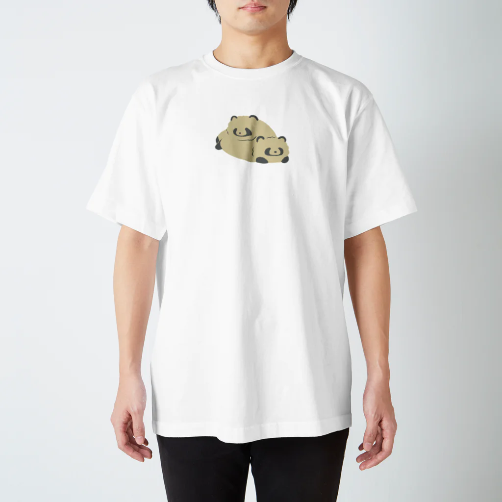ジーナショップ(たぬき多め)の重なるたぬき Regular Fit T-Shirt