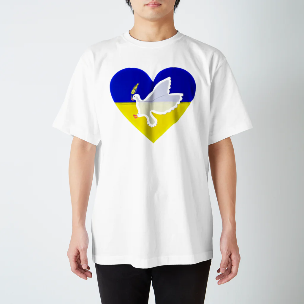 LalaHangeulのPray For Peace ウクライナ応援 スタンダードTシャツ