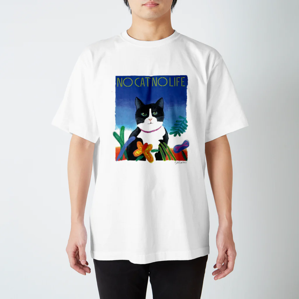 sankaku-yaのNO CAT NO LIFE 2 Regular Fit T-Shirt