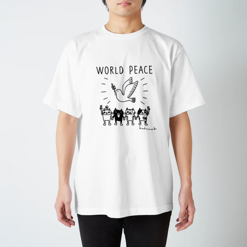 hadaconeko shopのworld peace 티셔츠