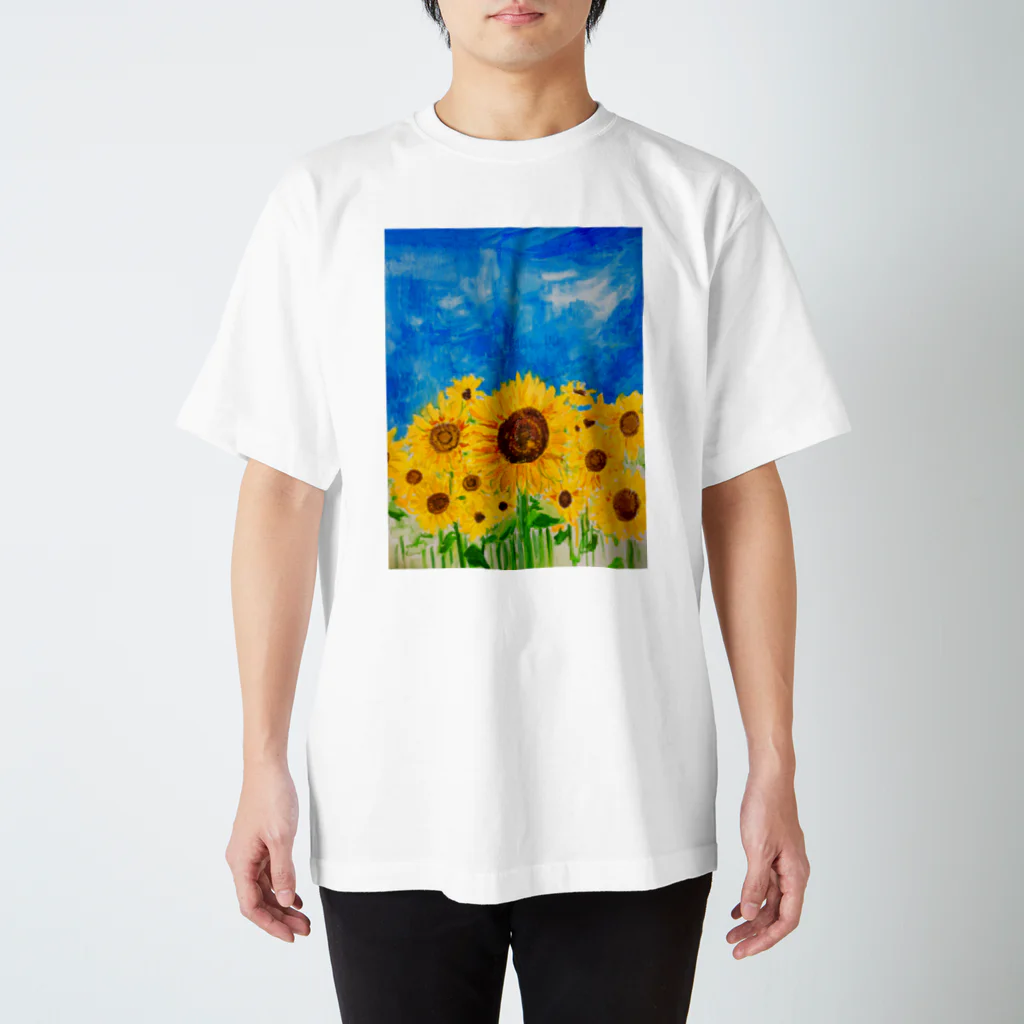 Gaku Okata Original Goodsのsunflowers for ukraine Regular Fit T-Shirt