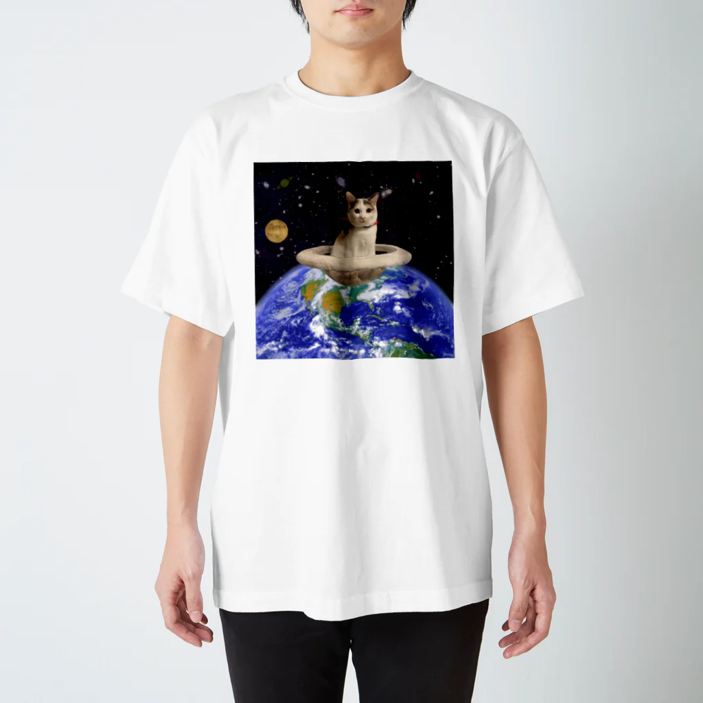 SATAN'S  KITTENSのうに丸水産 宇宙ねこ半袖T スタンダードTシャツ