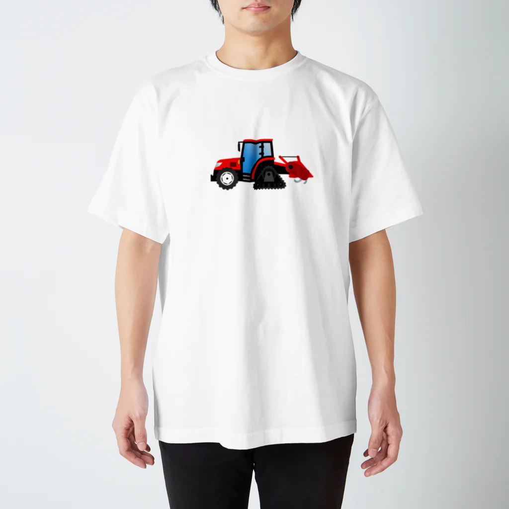 働く車・乗り物Tシャツ／KK商店のトラクター（クローラータイプ） スタンダードTシャツ