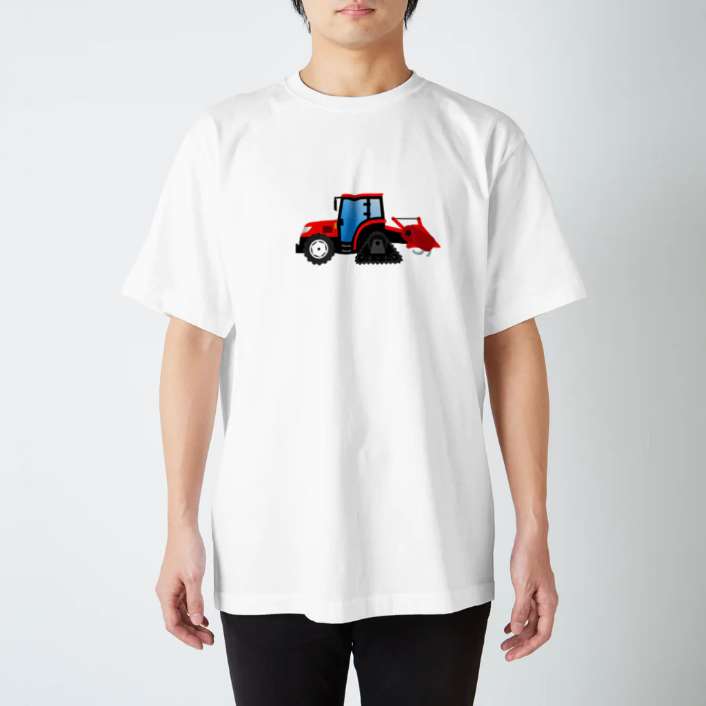 働く車・乗り物Tシャツ／KK商店のトラクター（クローラータイプ） スタンダードTシャツ