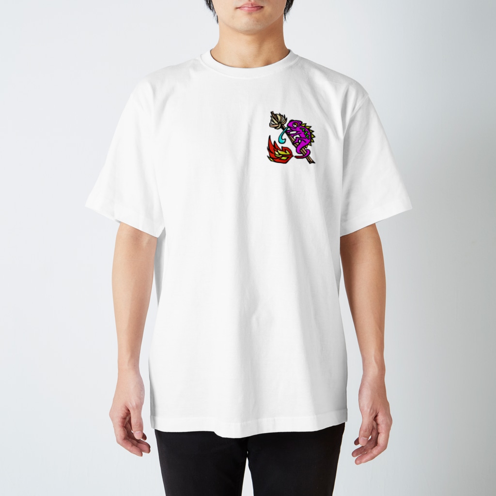 Feather stick-フェザースティック-のフェザースティック【Feather stick】カメレオンロゴ Regular Fit T-Shirt