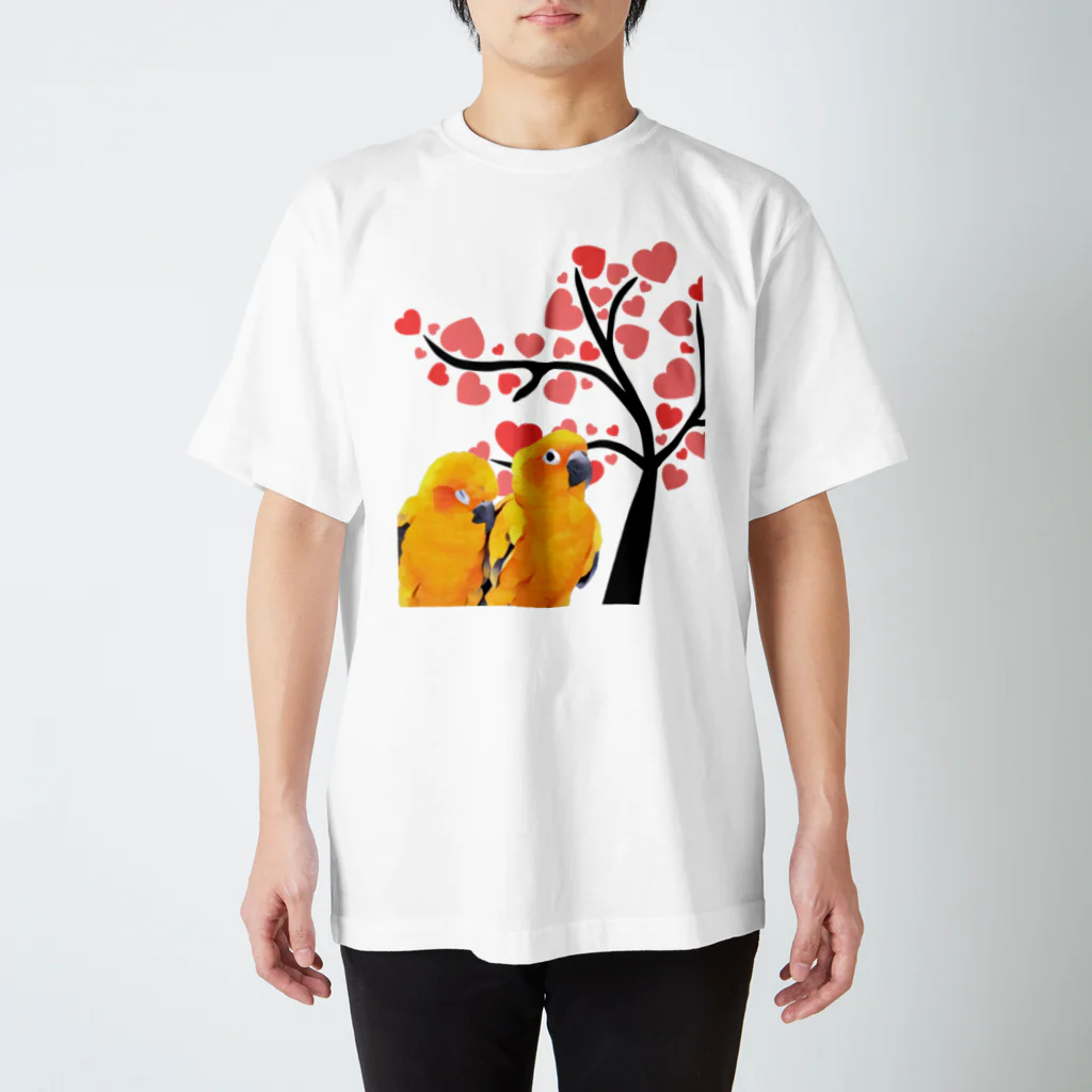 デザイン堂しまえながのインコちゃんのお花見デート Regular Fit T-Shirt