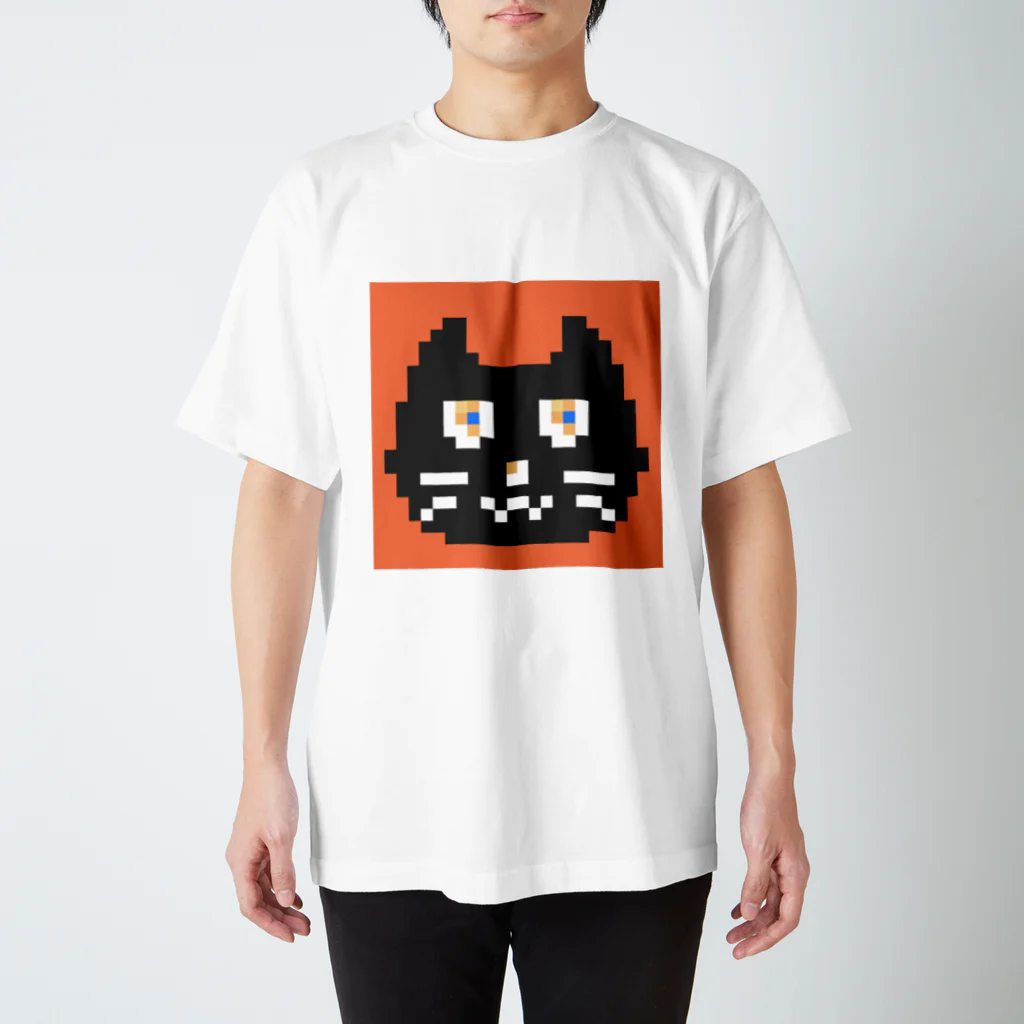 ブロッコリーガール⭐︎ミミの部屋のドッド絵　Kuroneco-boya　黒猫 Regular Fit T-Shirt