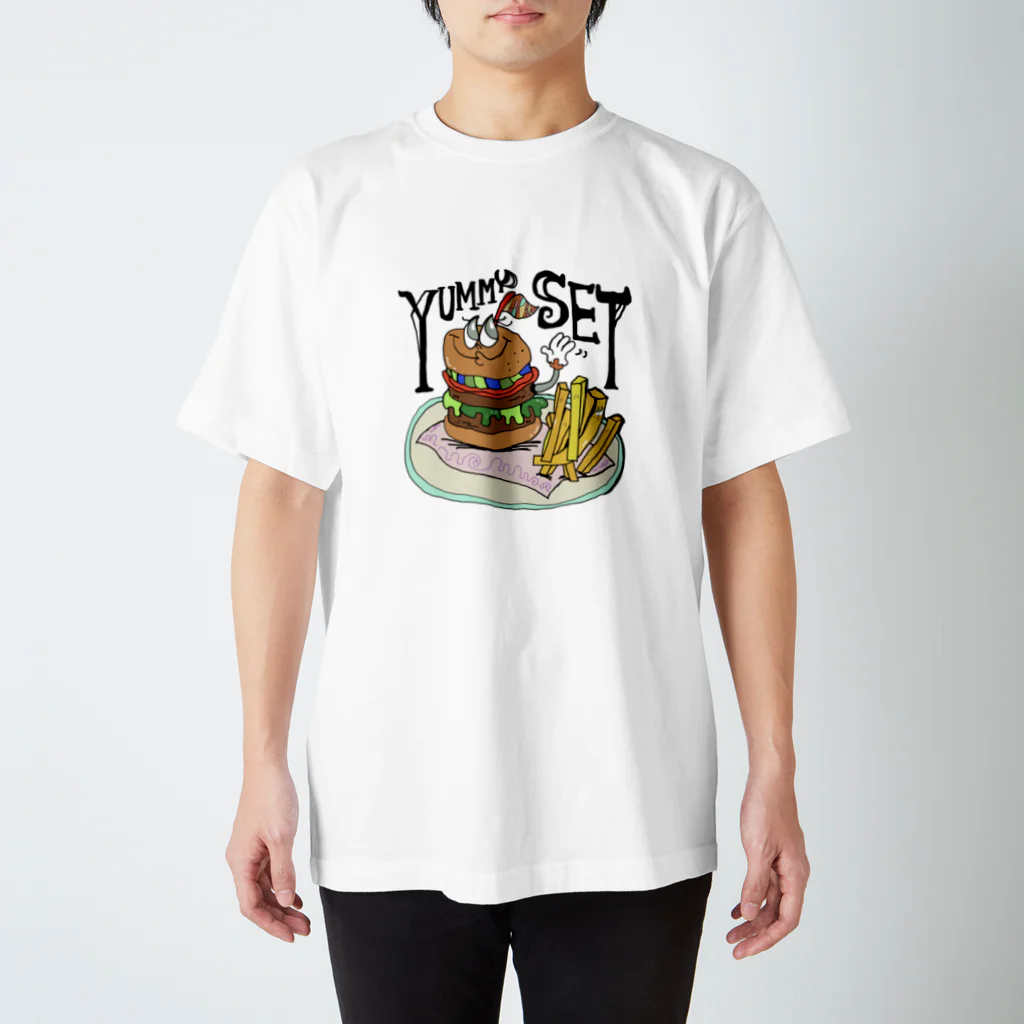 pakpakのハンバーガーヤミーセット⭐︎ スタンダードTシャツ