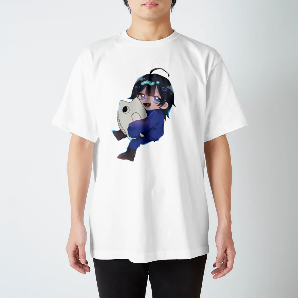 🐟💨suzuri支部のはんぎょくんとさかなちゃん スタンダードTシャツ