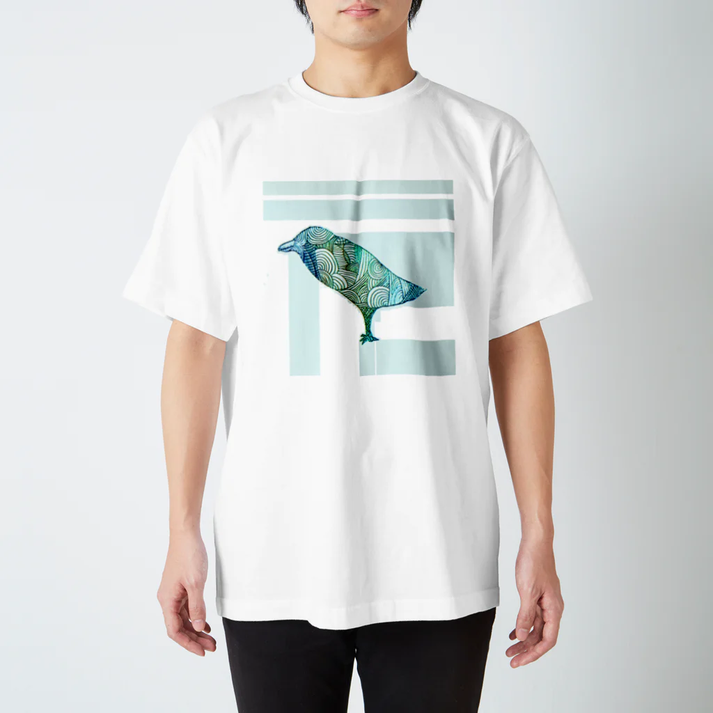 眠〜い眠〜いトカゲの巣の鳥 スタンダードTシャツ