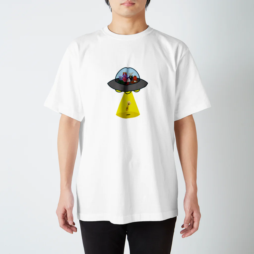 めじろ作業所のチーム宇宙人Tシャツ001 スタンダードTシャツ