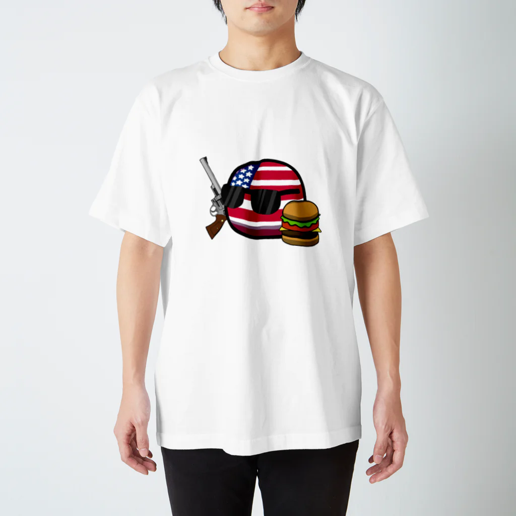 ELUAのアメリカさん【ポーランドボール】【国旗】 スタンダードTシャツ