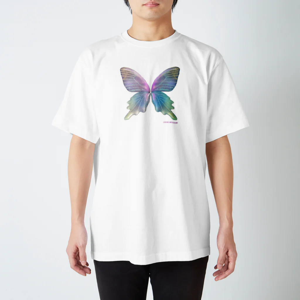 CHIAKI ARTSTORYの虹色蝶 Regular Fit T-Shirt