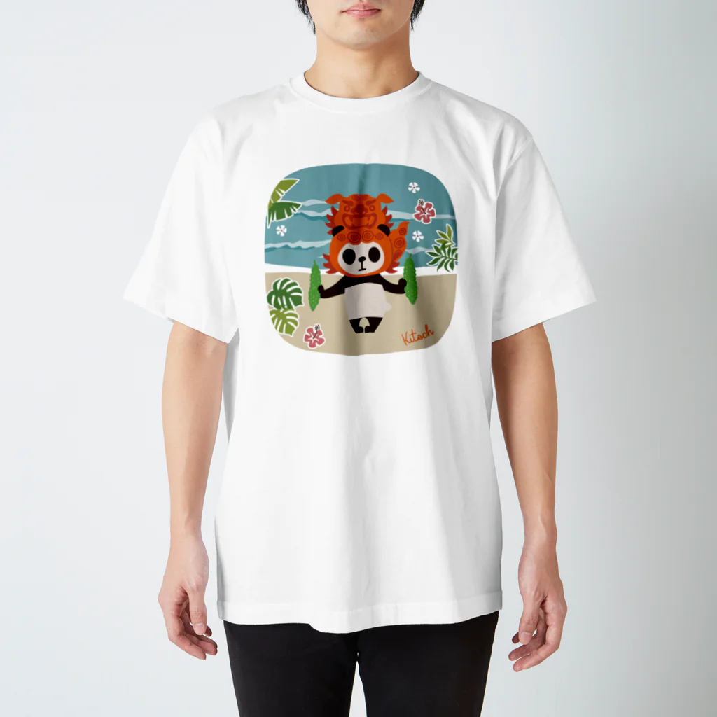 キッチュのシーサーパンダ　ご当地沖縄 Regular Fit T-Shirt