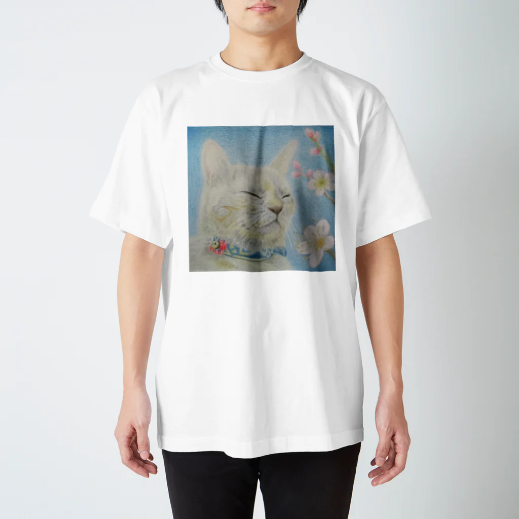 理絵のねこ ぬくぬく Regular Fit T-Shirt