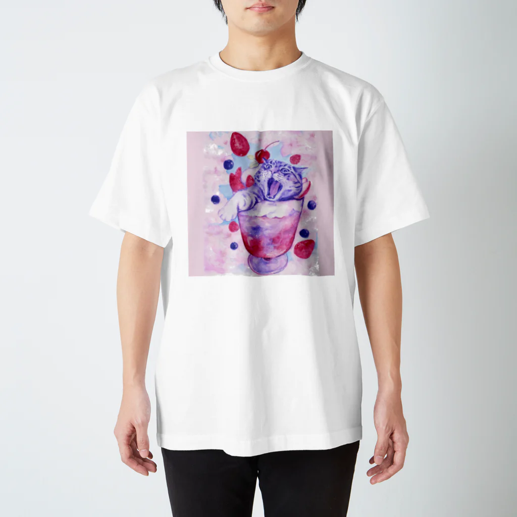  藤ねこりえ/ 𝙁𝙐𝙅𝙄𝙣𝙚𝙘𝙤𝙧𝙞𝙚のNEO雅SODA Regular Fit T-Shirt