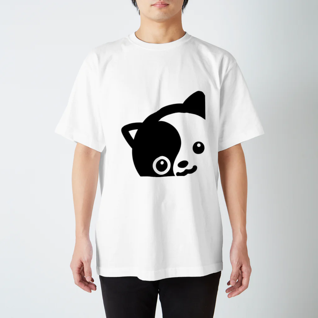 くねくね道のひょっこり！タオ猫みっちー スタンダードTシャツ