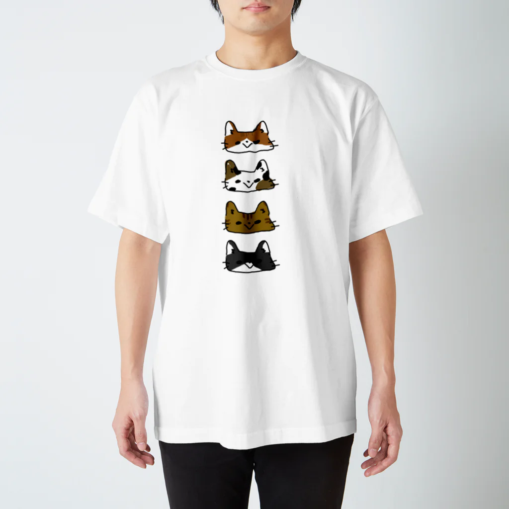 影夜ネム🍼💤のねこねこ(ﾀﾃ) スタンダードTシャツ