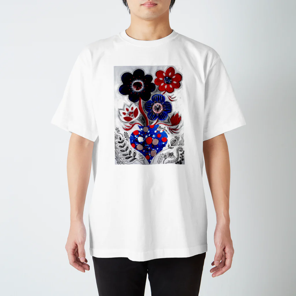 大沢愛 |Mana Osawa アートグッズのAnemone Specialite TRUMP BLACK スタンダードTシャツ