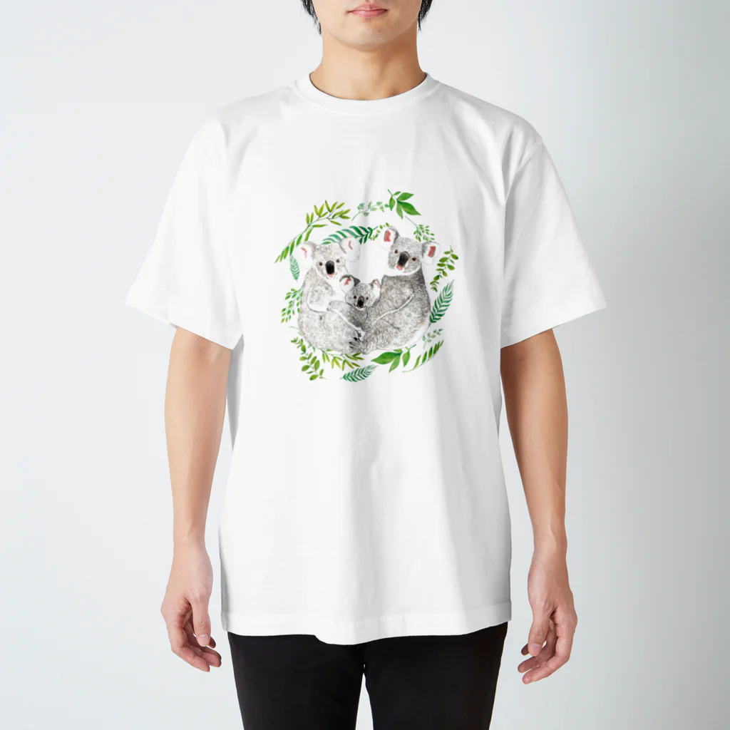 Zoo Keeperのコアラ親子のTシャツ スタンダードTシャツ