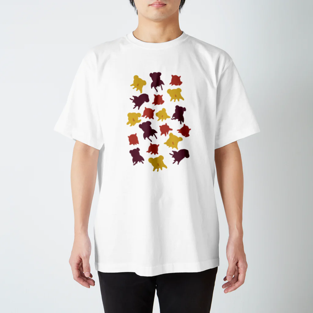 いきものや のの(本館)のたこたこたこシルエット Regular Fit T-Shirt