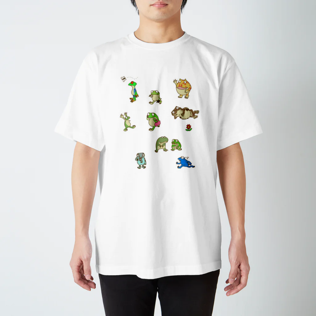 たかやの思いつきのカエルたち スタンダードTシャツ