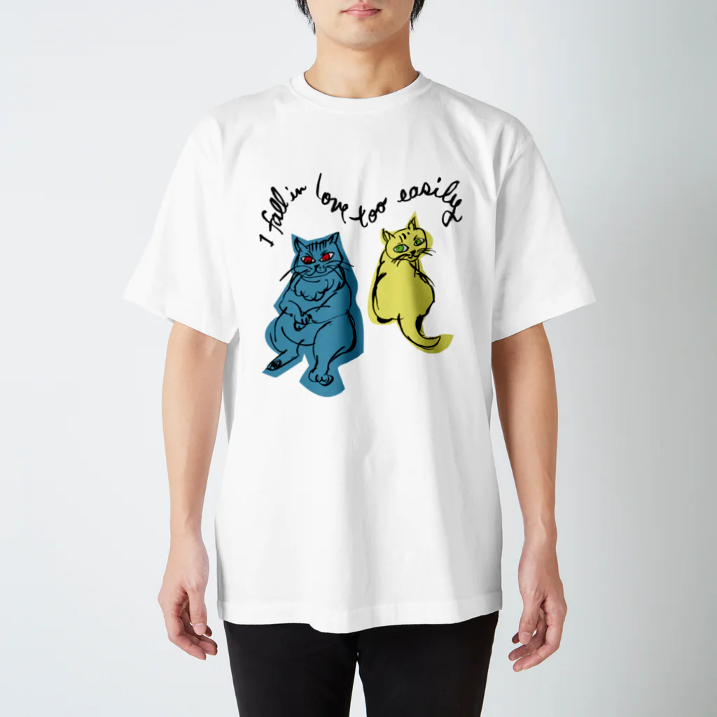 ひなげし商店のI fall in love too easily Regular Fit T-Shirt