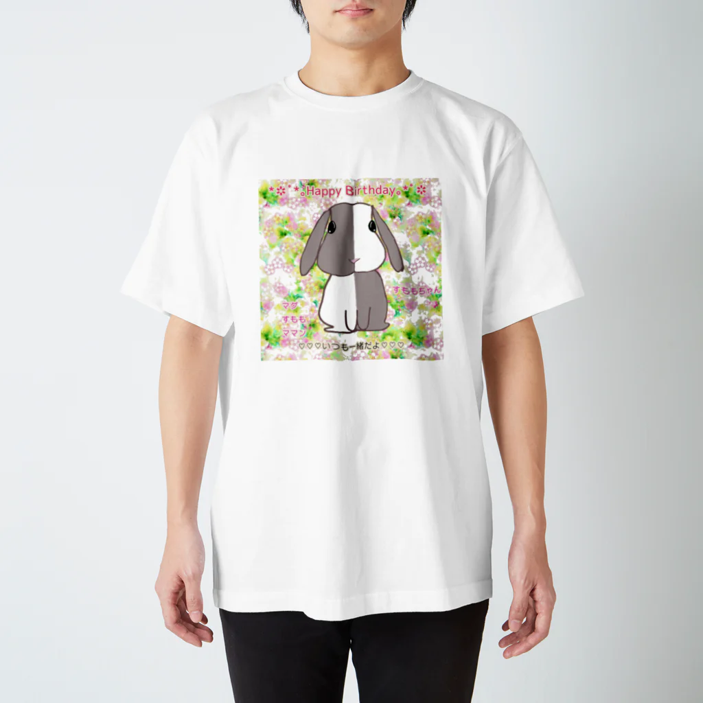 マグ🐰すもも🐰ママン(すもも)のふわふわうさぎのすもも Regular Fit T-Shirt