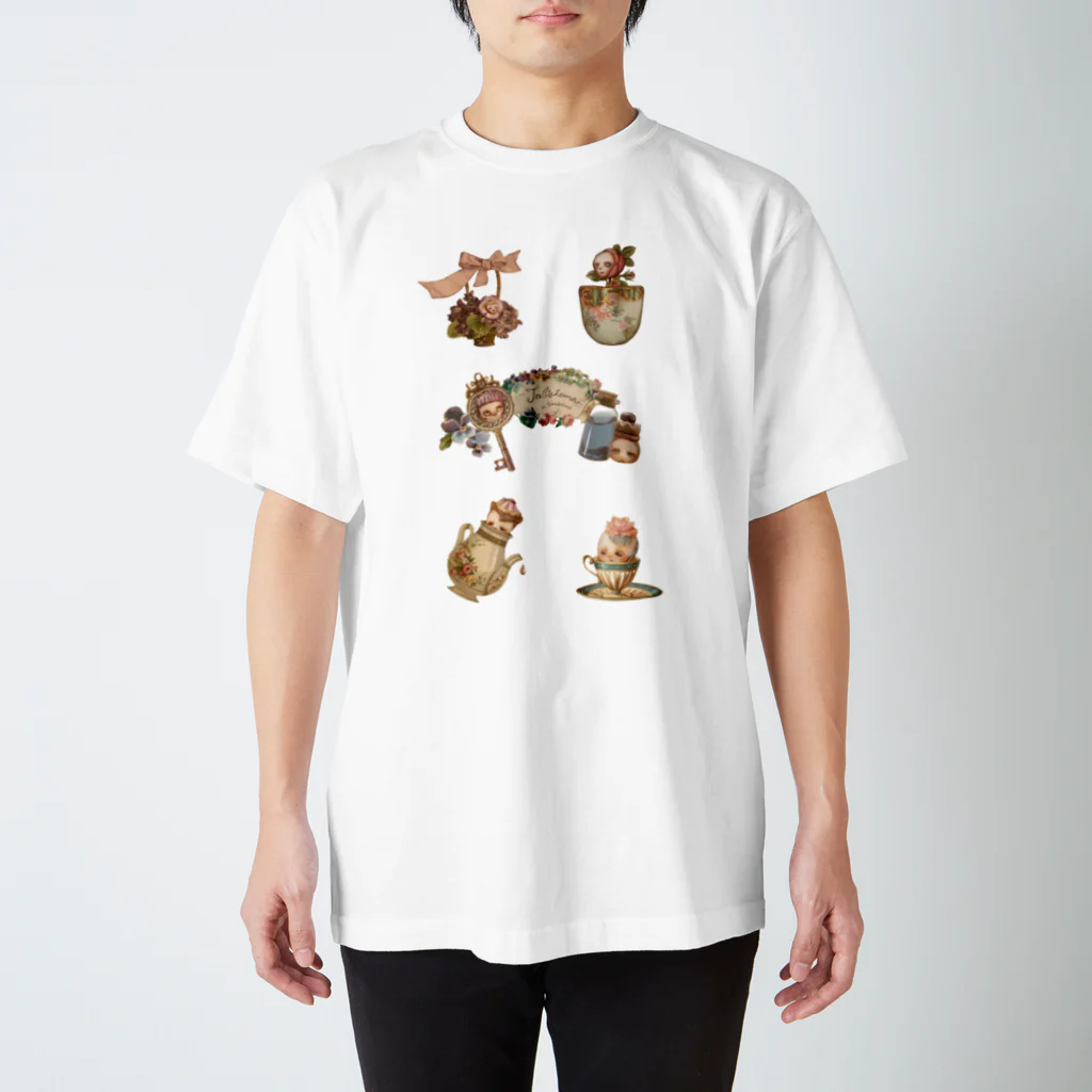 ★枠星屋★の不思議の国のタビオトモ(アンティークver.) ラベル付き Regular Fit T-Shirt