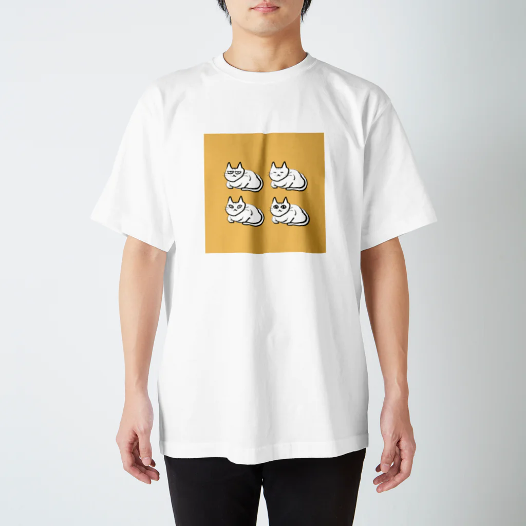 okalaの4匹のねこ スタンダードTシャツ