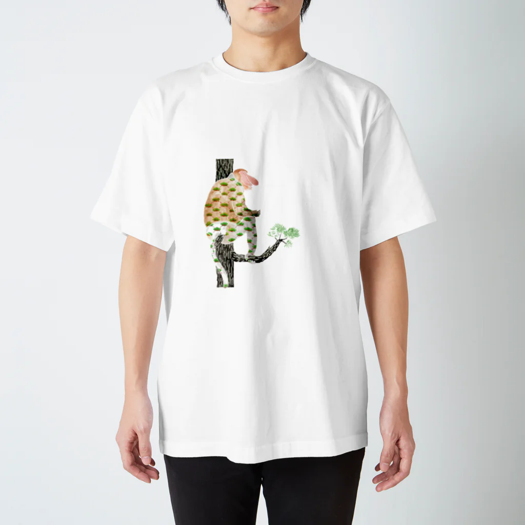 文様動物園 Pattern Zoo Museum shopの笠松 × テングザル スタンダードTシャツ