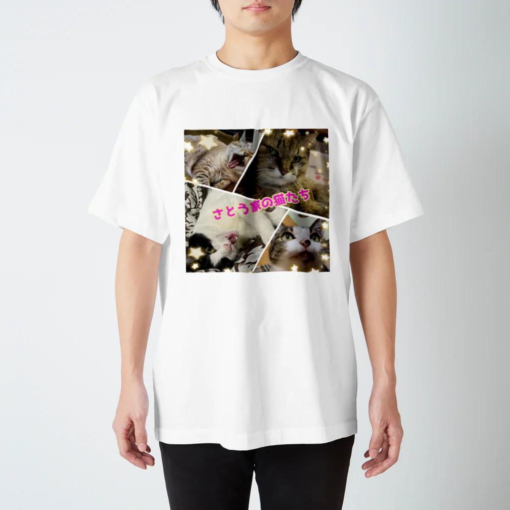 永遠森屋のさとう家の猫たちシリーズTシャツ 티셔츠