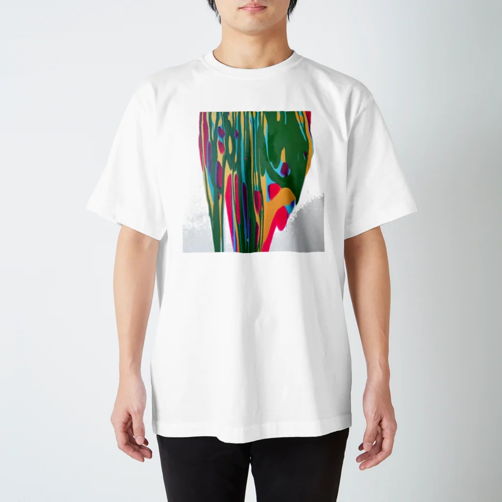 tuku.moのペイントたらたら(サボテン) Regular Fit T-Shirt