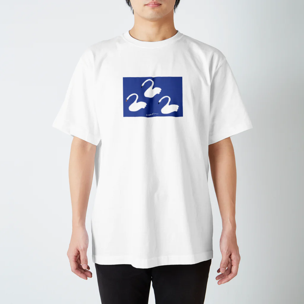 usalisa_marcheのスワンブルー スタンダードTシャツ